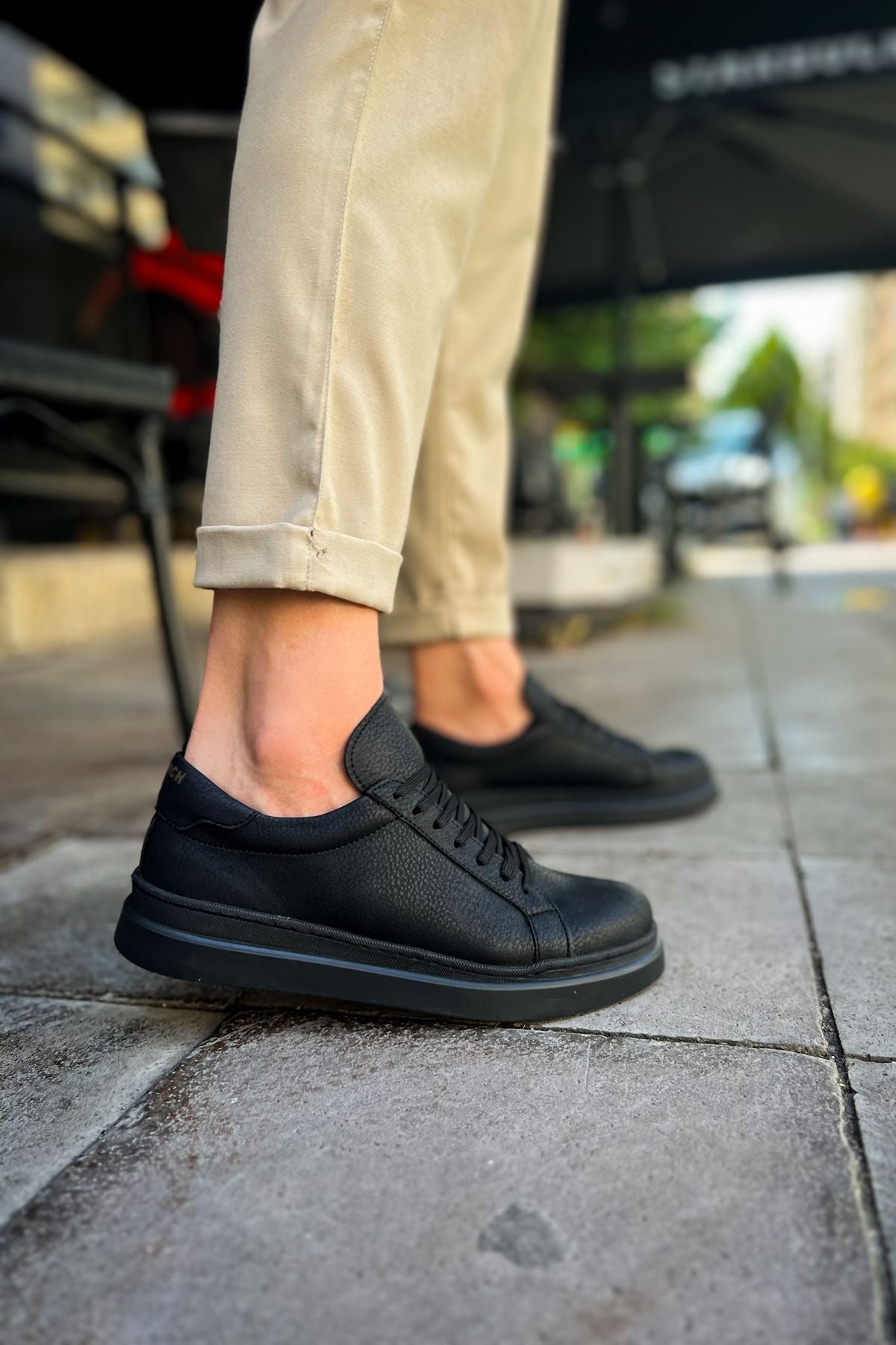 MS979 - Santoni GBT Spor Erkek Ayakkabı BEYAZ/SARI