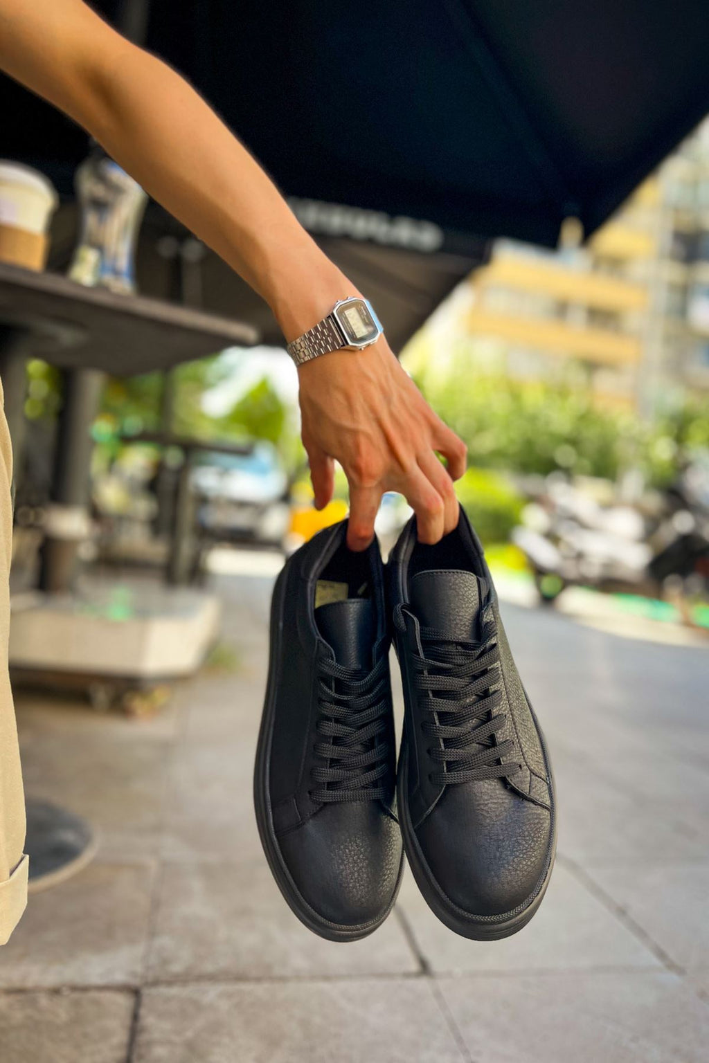 MS979 - Santoni GBT Spor Erkek Ayakkabı BEYAZ/SARI