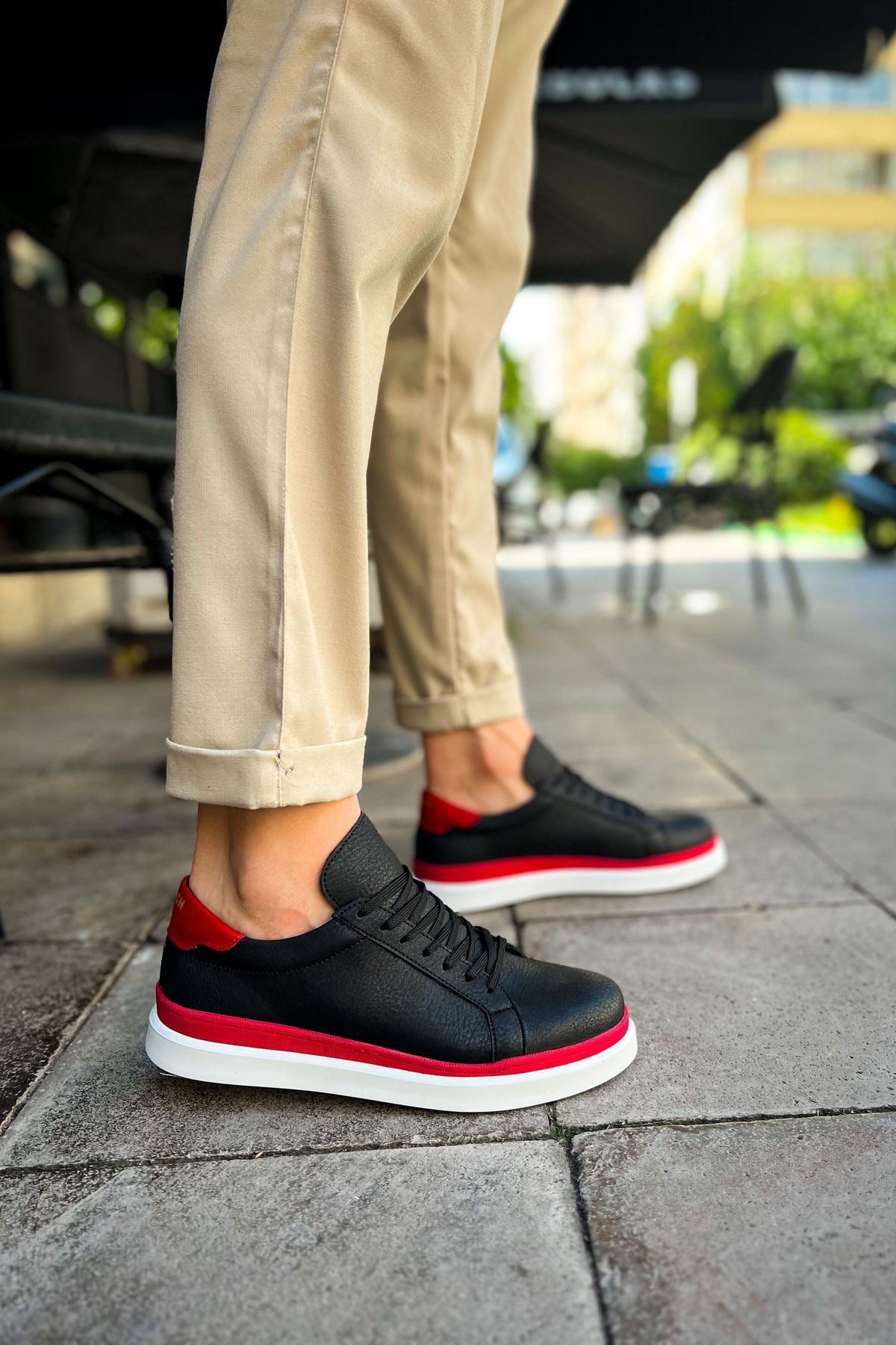 MS979 - Santoni GBT Spor Erkek Ayakkabı BEYAZ/SARI