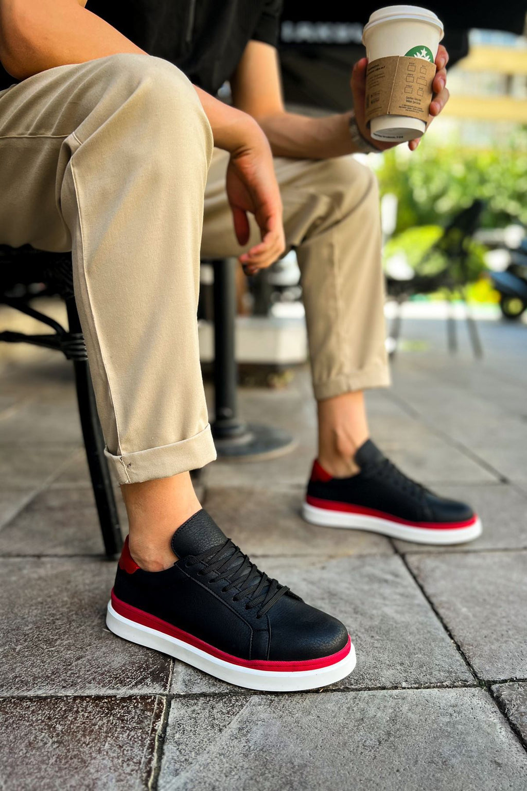 MS979 - Santoni GBT Spor Erkek Ayakkabı BEYAZ/SARI