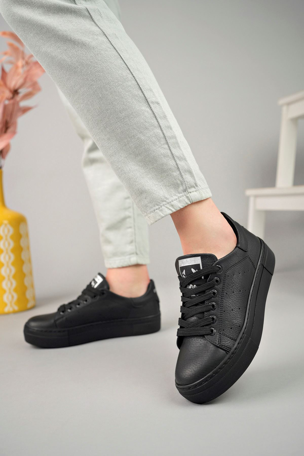 MS983 - CST Tennis Erkek Ayakkabı SIYAH/BEYAZ