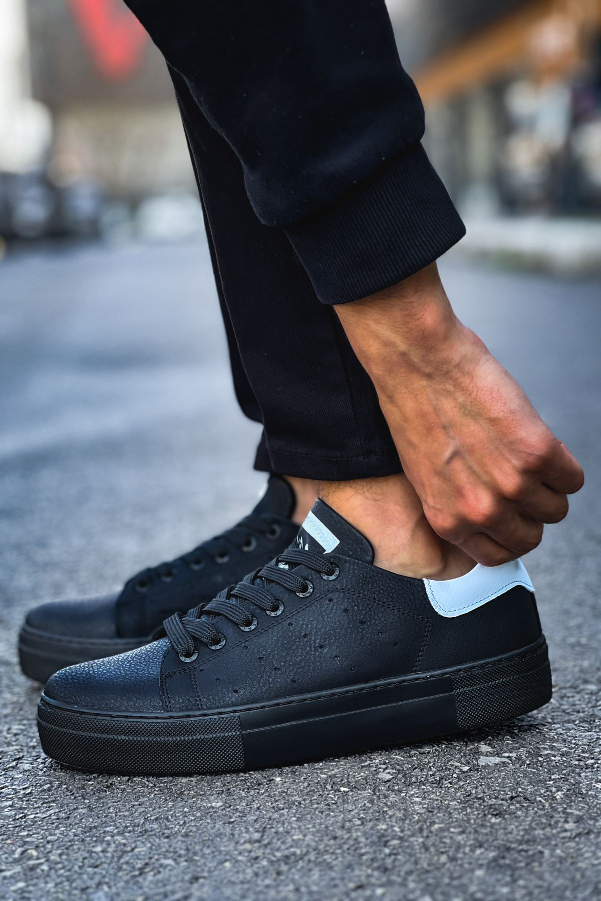 MS983 - CST Tennis Erkek Ayakkabı SIYAH/BEYAZ